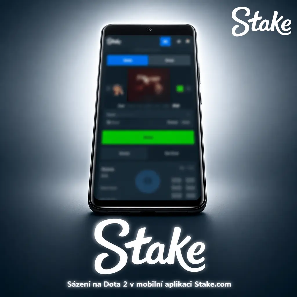 Sázení na Dota 2 v mobilní aplikaci Stake.com – zobrazení kurzů a zápasů na telefonu