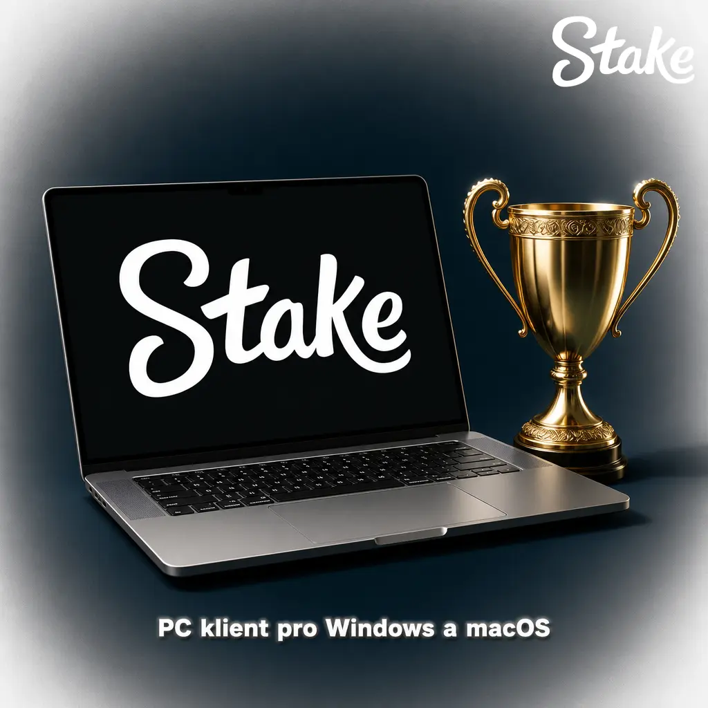 Sázení na Stake.com přes webový prohlížeč na počítači s Windows a macOS bez nutnosti instalace aplikace