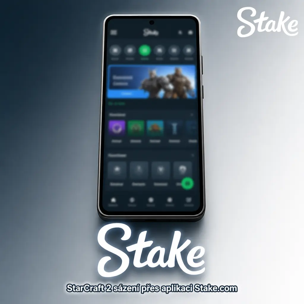 Sázení na StarCraft II v mobilní aplikaci Stake.com s živými kurzy a upozorněními na zápasy